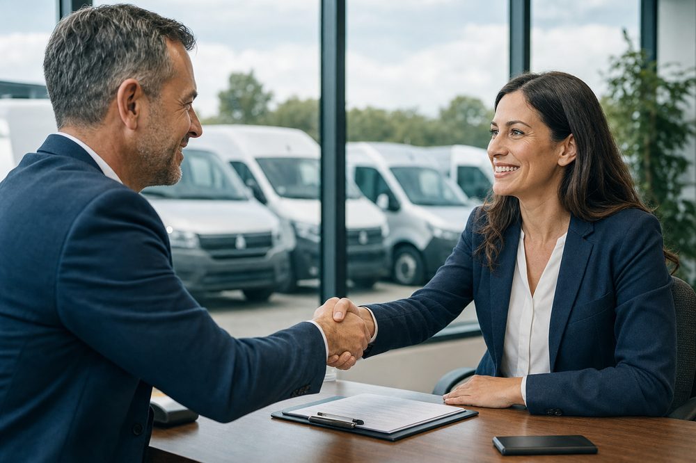 Coveryou partnership meeting with a fleet business